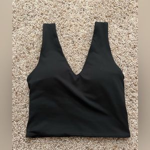Padded Black Cropped Tank